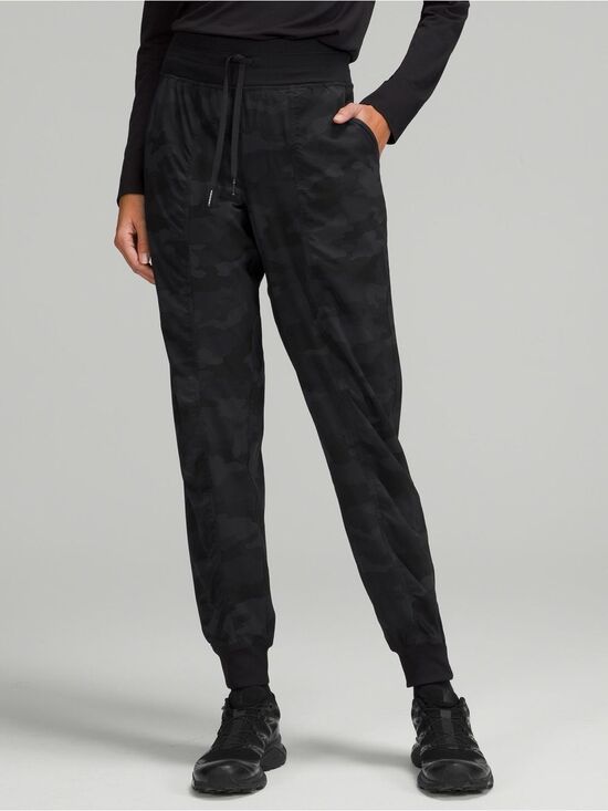 lululemon athletica Pants - Lululemon Dance Studio Mid Rise Jogger Camo Black Pants Sz 2